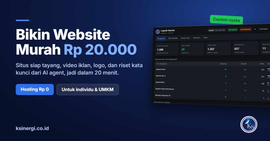 bikin website murah dari agent